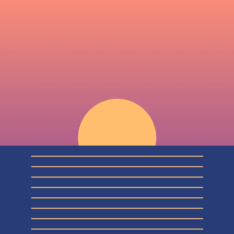 Atardecer en el mar
